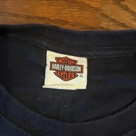 Harley Davidson Orlando Y2K Tee Shirt Size 3X XXXL Biker Motorcycle Navy Tee - Picture 5 of 10